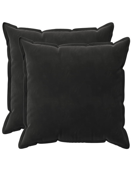 Federa 2 pcs HOUTEN Nero 70 x 70 cm Velluto