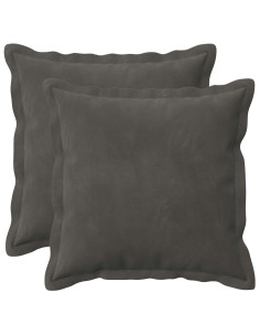 Federa 2 pcs HOUTEN Grigio Scuro 45 x 45 cm Velluto