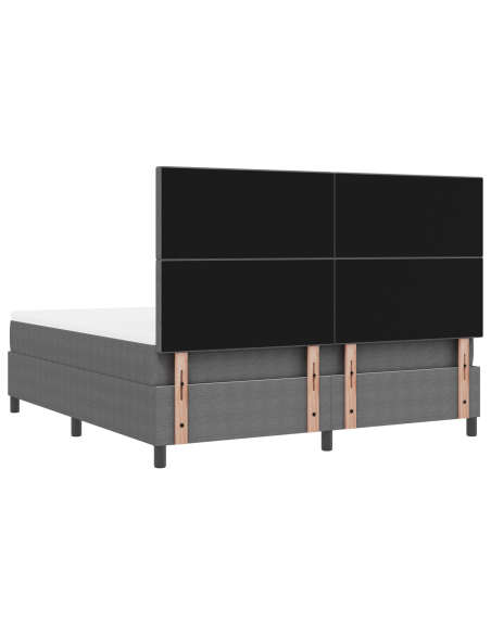 Letto a Sorgente LED Grigio chiaro e bianco 180 x 200 cm