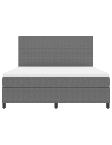 Letto a Sorgente LED Grigio chiaro e bianco 180 x 200 cm
