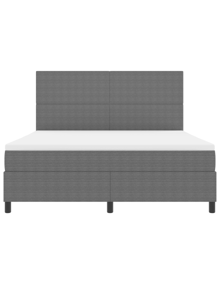 Letto a Sorgente LED Grigio chiaro e bianco 180 x 200 cm