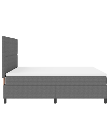 Letto a Sorgente LED Grigio chiaro e bianco 180 x 200 cm