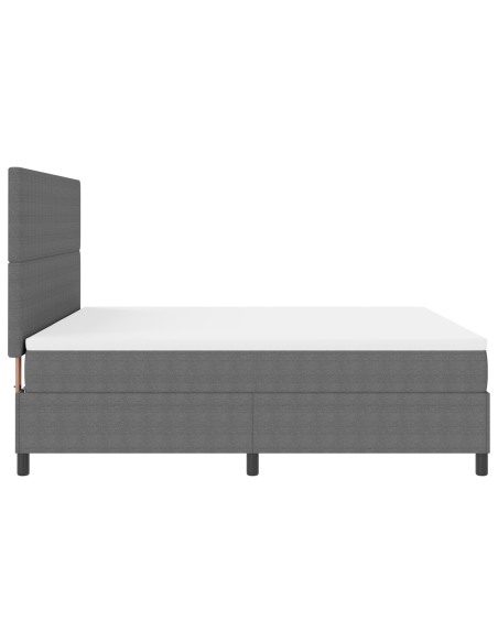 Letto a Sorgente LED Grigio chiaro e bianco 180 x 200 cm