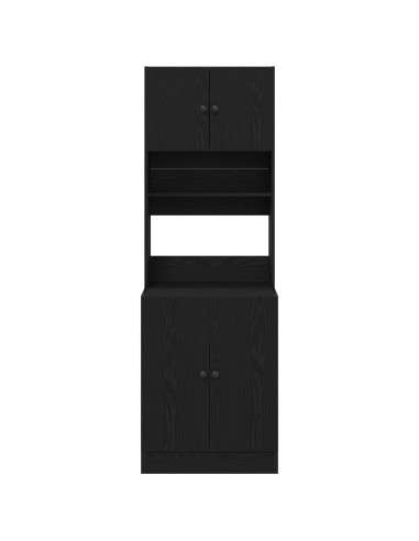 Credenza da cucina con porta 2 pcs Rovere Nero 60 x 50 x 180 cm