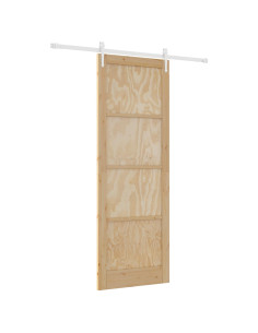 Porta scorrevole ORKDAL Naturale e Bianco 83 x 232 cm 2