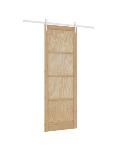 Porta scorrevole ORKDAL Naturale e Bianco 83 x 232 cm