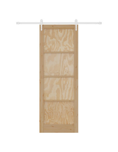 Porta scorrevole ORKDAL Naturale e Bianco 83 x 232 cm