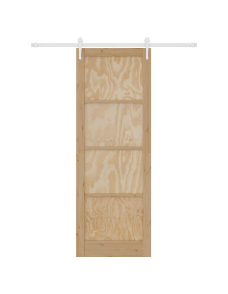 Porta scorrevole ORKDAL Naturale e Bianco 83 x 232 cm