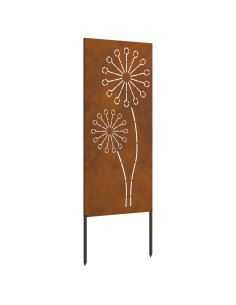 Schermo per privacy in giardino Traforo Ruggine 50 x 140 cm