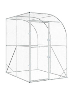 Pollaio Argento 200 x 200 x 215 cm Acciaio zincato