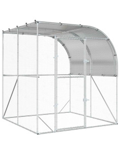 Pollaio Argento 200 x 200 x 215 cm Acciaio zincato