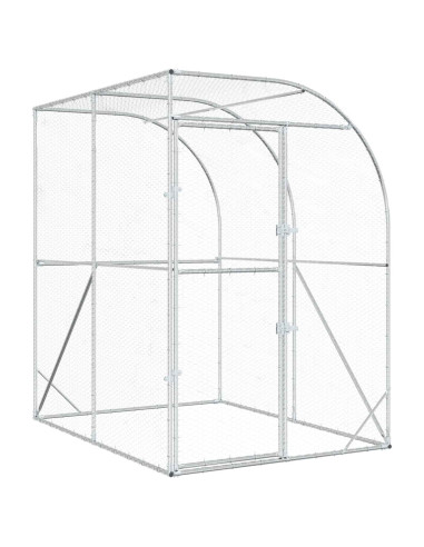 Pollaio Argento 200 x 200 x 215 cm Acciaio zincato