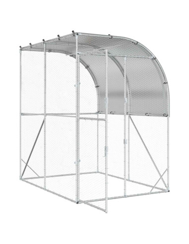 Pollaio Argento 200 x 200 x 215 cm Acciaio zincato