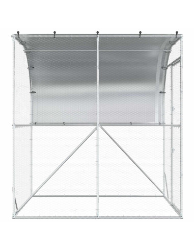 Pollaio Argento 200 x 200 x 215 cm Acciaio zincato