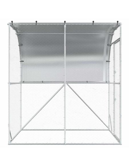 Pollaio Argento 200 x 200 x 215 cm Acciaio zincato