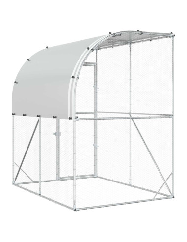 Pollaio Argento 200 x 200 x 215 cm Acciaio zincato