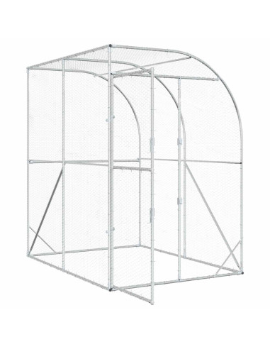 Pollaio Argento 200 x 200 x 215 cm Acciaio zincato