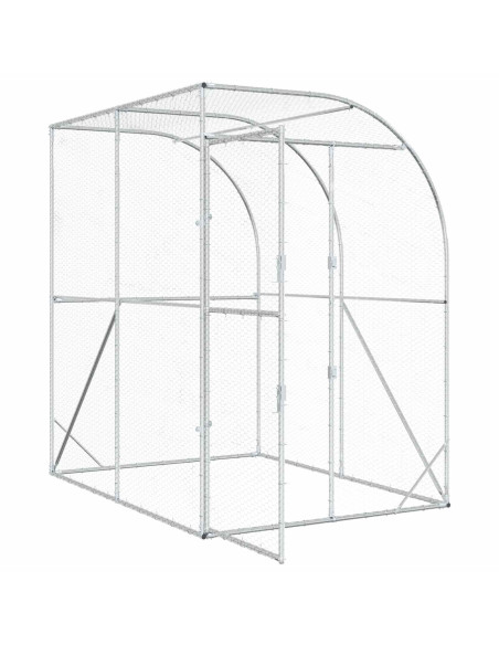Pollaio Argento 200 x 200 x 215 cm Acciaio zincato