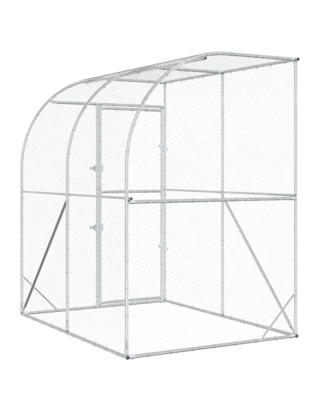 Pollaio Argento 200 x 200 x 215 cm Acciaio zincato