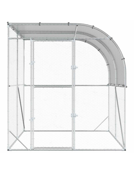 Pollaio Argento 200 x 200 x 215 cm Acciaio zincato
