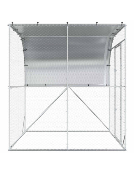 Pollaio Argento 200 x 200 x 215 cm Acciaio zincato