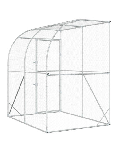 Pollaio Argento 200 x 200 x 215 cm Acciaio zincato