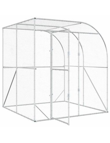 Pollaio Argento 200 x 200 x 215 cm Acciaio zincato