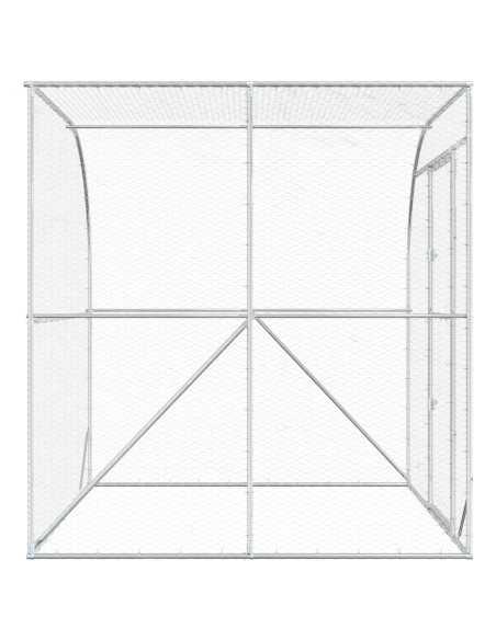 Pollaio Argento 200 x 200 x 215 cm Acciaio zincato