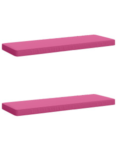 Cuscini per Panchina a 2 Pezzi VUGHT 2 pz 100% Poliestere Rosa