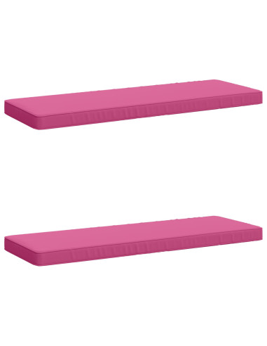 Cuscini per Panchina a 2 Pezzi VUGHT 2 pz 100% Poliestere Rosa