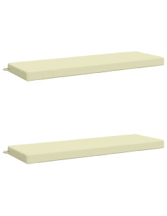 Cuscini per Panchina a 2 Pezzi SOEST 2 pz 100% Poliestere Crema