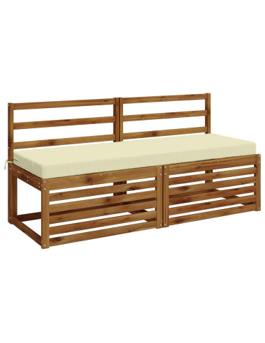 Cuscini per Panchina a 2 Pezzi SOEST 2 pz 100% Poliestere Crema