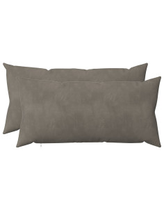Federa 2 pcs HEERLEN Grigio Chiaro 40 x 80 cm Velluto