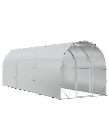 Pollaio Argento 600 x 200 x 200 cm Acciaio zincato