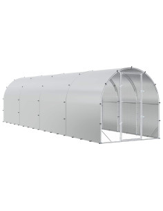 Pollaio Argento 800 x 200 x 200 cm Acciaio zincato