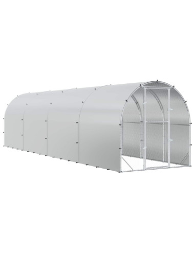 Pollaio Argento 800 x 200 x 200 cm Acciaio zincato