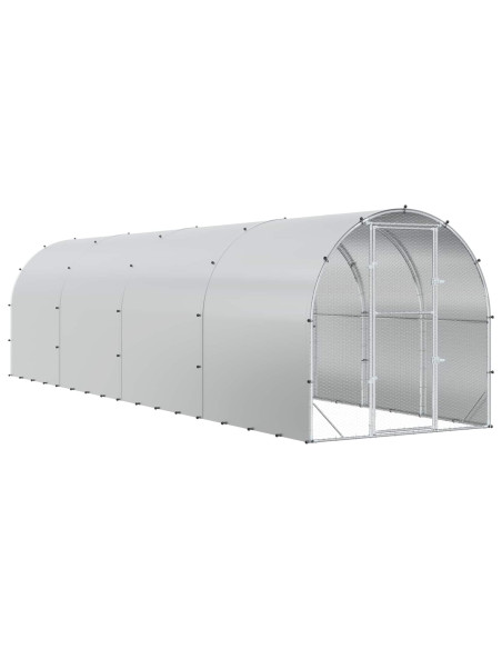 Pollaio Argento 800 x 200 x 200 cm Acciaio zincato