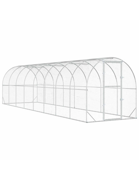 Pollaio Argento 800 x 200 x 200 cm Acciaio zincato