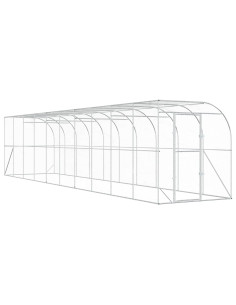 Gabbia per Polli Contro il Muro Argento 600 x 150 x 215 cm