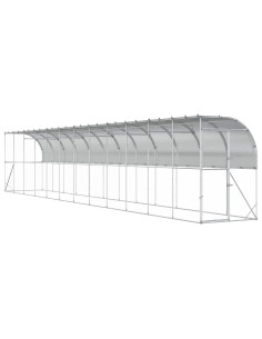 Gabbia per Polli Contro il Muro Argento 600 x 150 x 215 cm