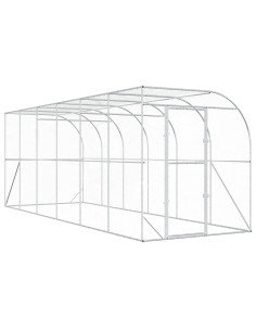 Gabbia per Polli Contro il Muro Argento 600 x 150 x 215 cm 2