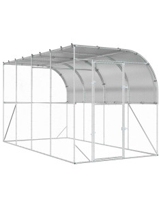 Gabbia per Polli Contro il Muro Argento 600 x 150 x 215 cm 2