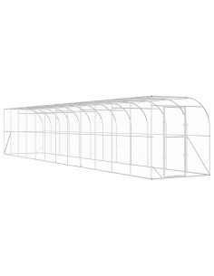 Gabbia per Polli Contro il Muro Argento 600 x 150 x 215 cm