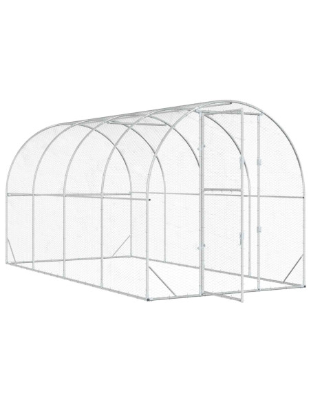 Pollaio Argento 400 x 200 x 200 cm Acciaio zincato