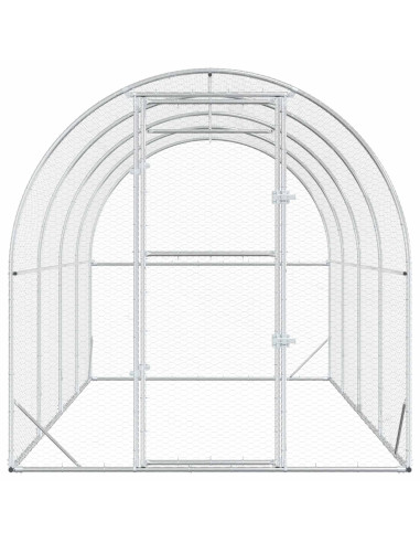 Pollaio Argento 400 x 200 x 200 cm Acciaio zincato