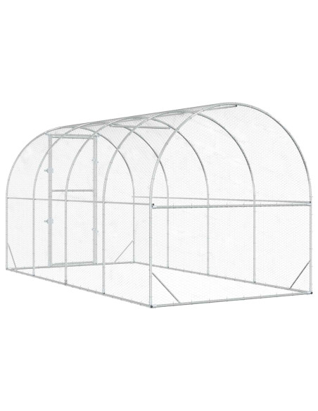 Pollaio Argento 400 x 200 x 200 cm Acciaio zincato