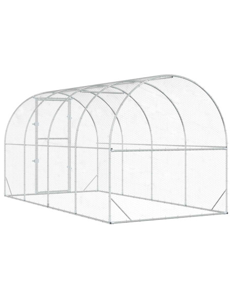 Pollaio Argento 400 x 200 x 200 cm Acciaio zincato