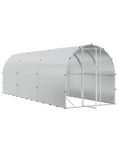Pollaio Argento 600 x 200 x 200 cm Acciaio zincato