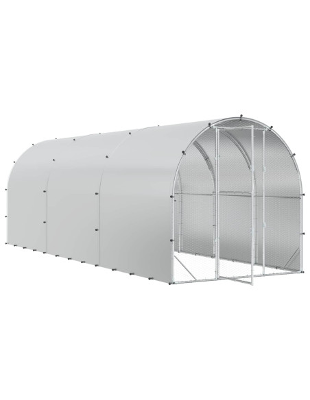 Pollaio Argento 600 x 200 x 200 cm Acciaio zincato