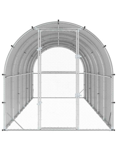 Pollaio Argento 600 x 200 x 200 cm Acciaio zincato